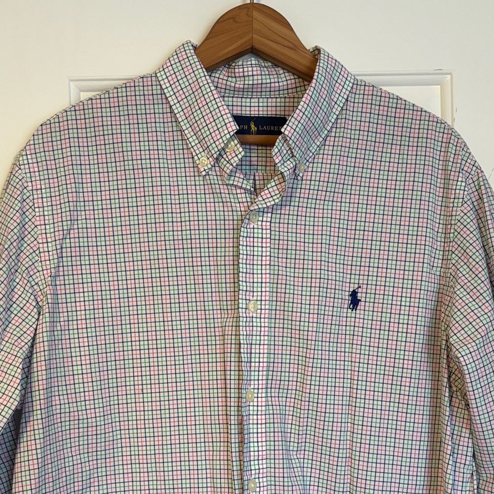 Ralph Lauren men’s shirt size large 100% cotton - 4 pack - GREAT DEAL! :)
